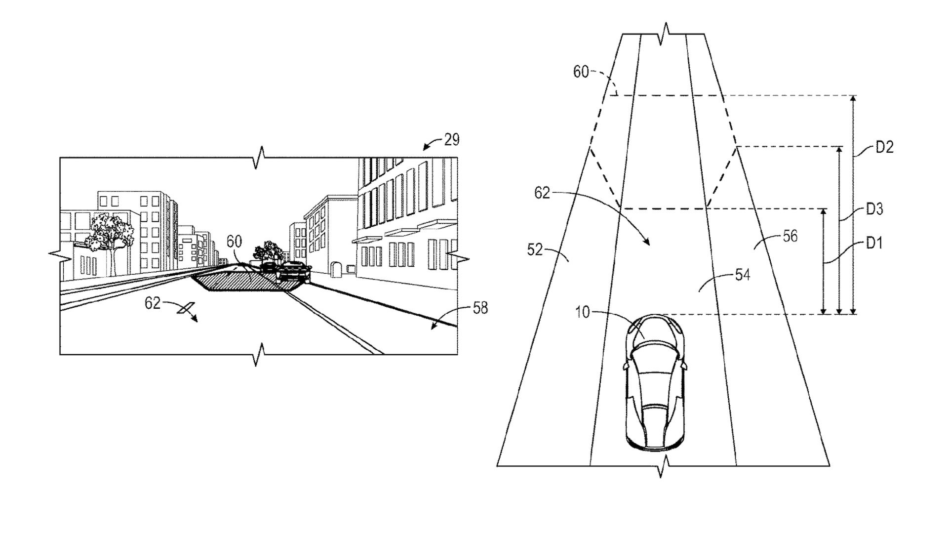 General Motors Augmented head-up display patent