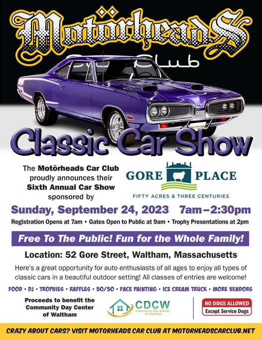 September 24, 2023 - Classic Car Show Gore Place Waltham