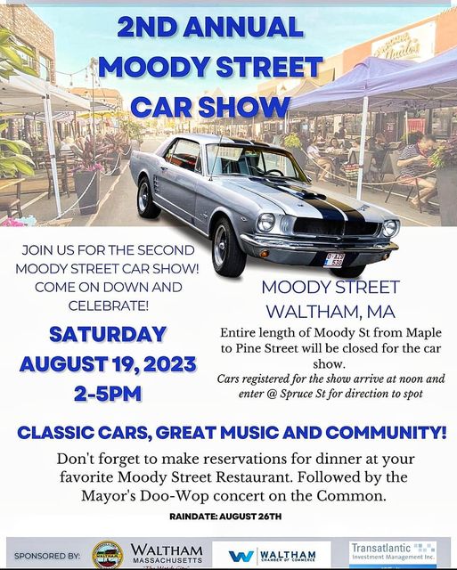 August 19, 2023 – Moody Street Car Show